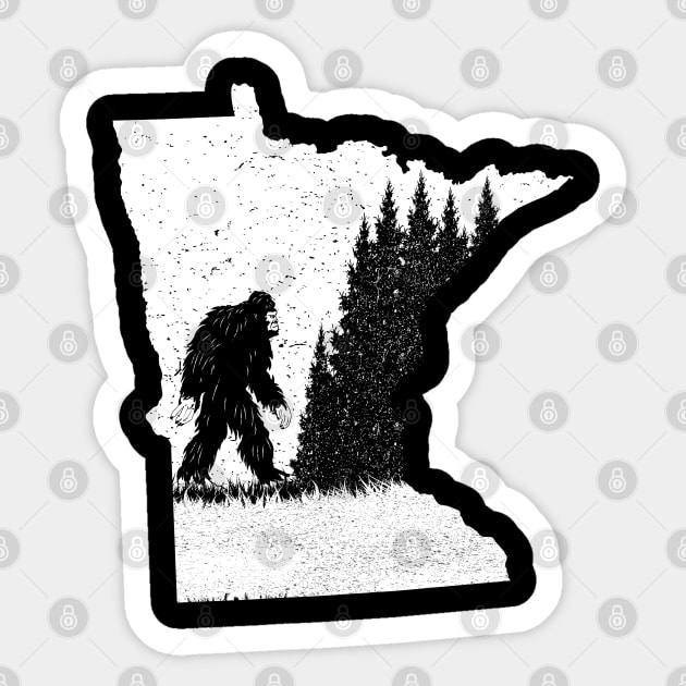 Minnesota Bigfoot Sticker by Tesszero